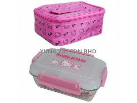 XY-8908#DIVIDED GLASS LUNCH BOX WITH INSULATED BAG(KT)